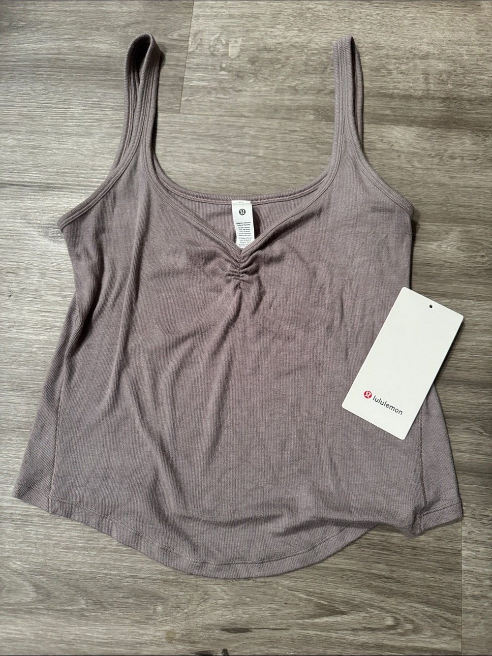 Lululemon Hold Tight Sweetheart Tank Warm Ash Grey